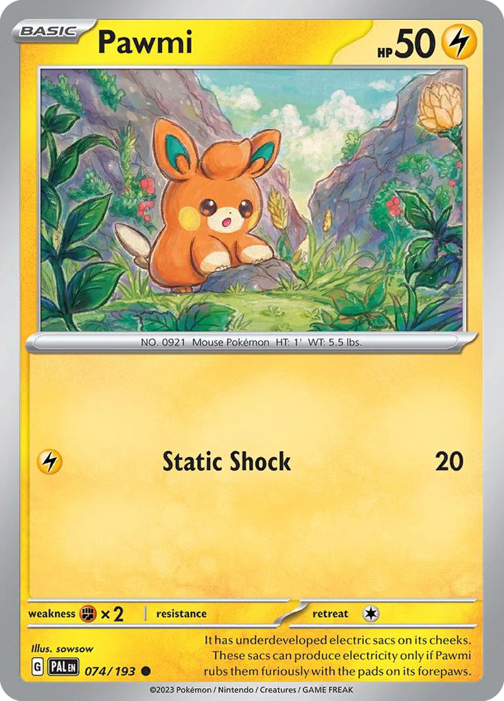 Pawmi (74/193) - [Reverse Holo] Paldea Evolved (PAL)