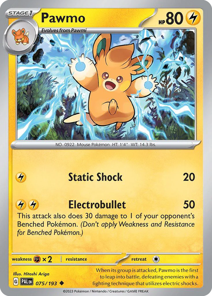 Pawmo (75/193) - [Reverse Holo] Paldea Evolved (PAL)