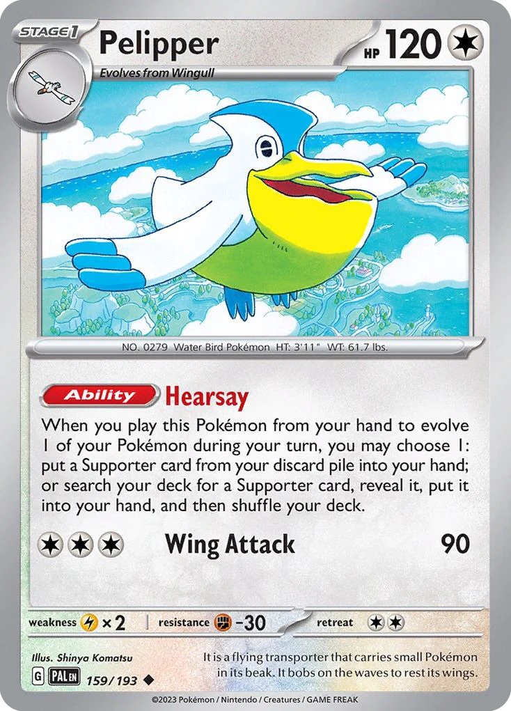 Pelipper (159/193) - [Reverse Holo] Paldea Evolved (PAL)
