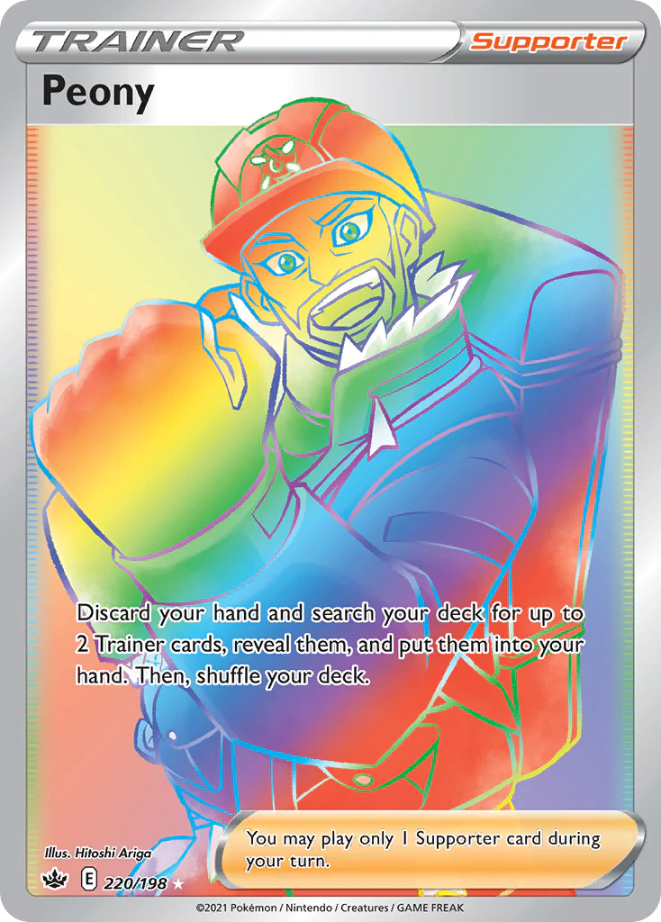 Peony (220/198) - [Rainbow Holo] Chilling Reign (CRE)