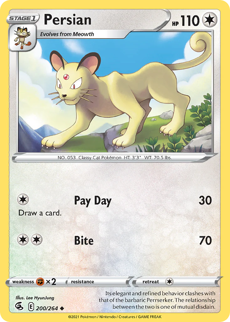 Persian (200/264) - [Reverse Holo] Fusion Strike (FST)