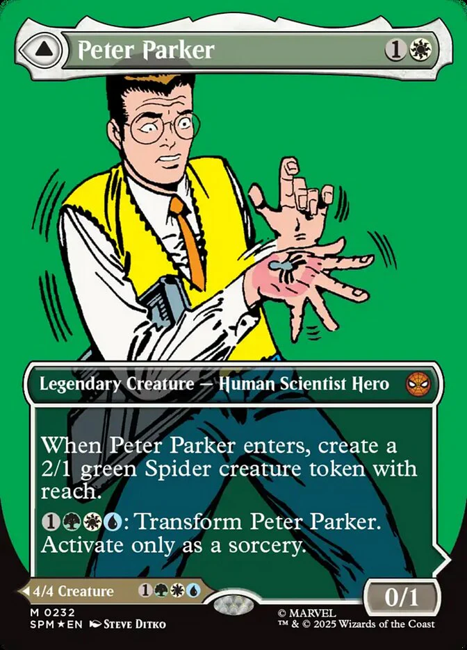 Peter Parker // Amazing Spider-Man (232) - [Foil, Borderless] Marvel's Spider-Man (SPM)