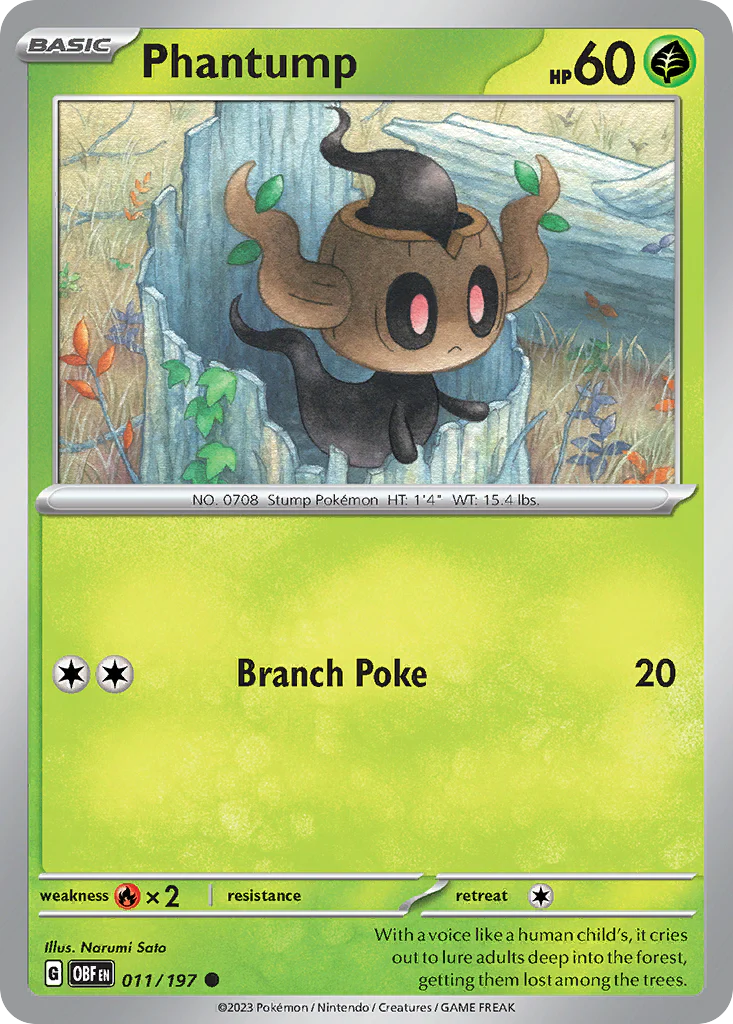 Phantump (11/197) - [Reverse Holo] Obsidian Flames (OBF)