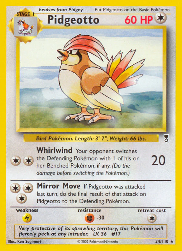 Pidgeotto (34/110) - [Reverse Holo] Legendary Collection (LC)