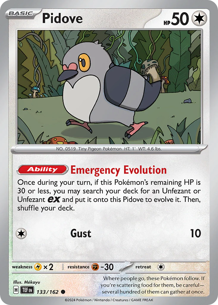 Pidove (133/162) - [Reverse Holo] Temporal Forces (TEF)