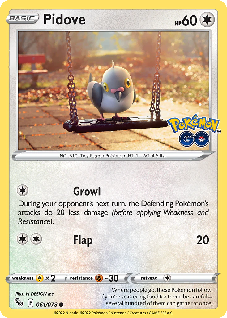 Pidove (61/78) - Pokemon GO (PGO)