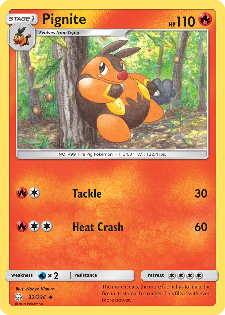 Pignite (32/236) - [Reverse Holo] Cosmic Eclipse (CEC)