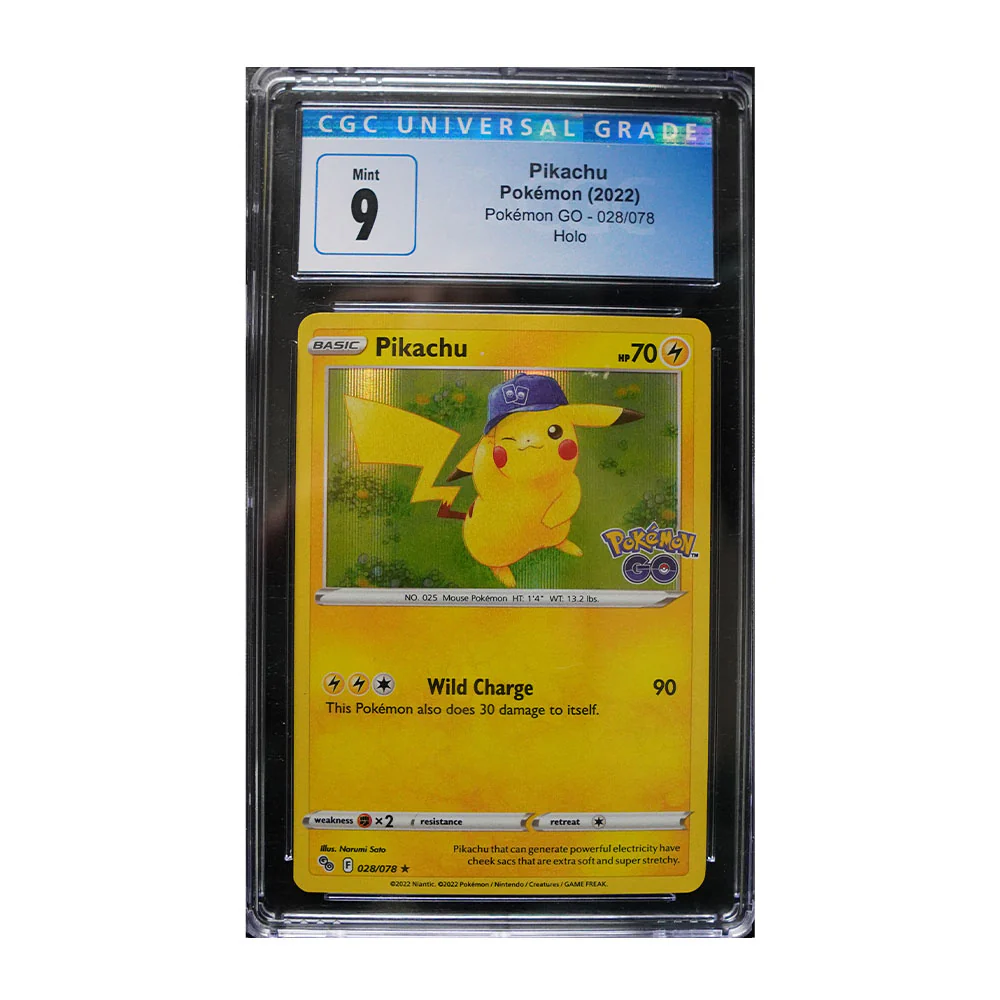 Pikachu (28) [Holo, Graded CGC 9] - Pokemon GO (PGO)