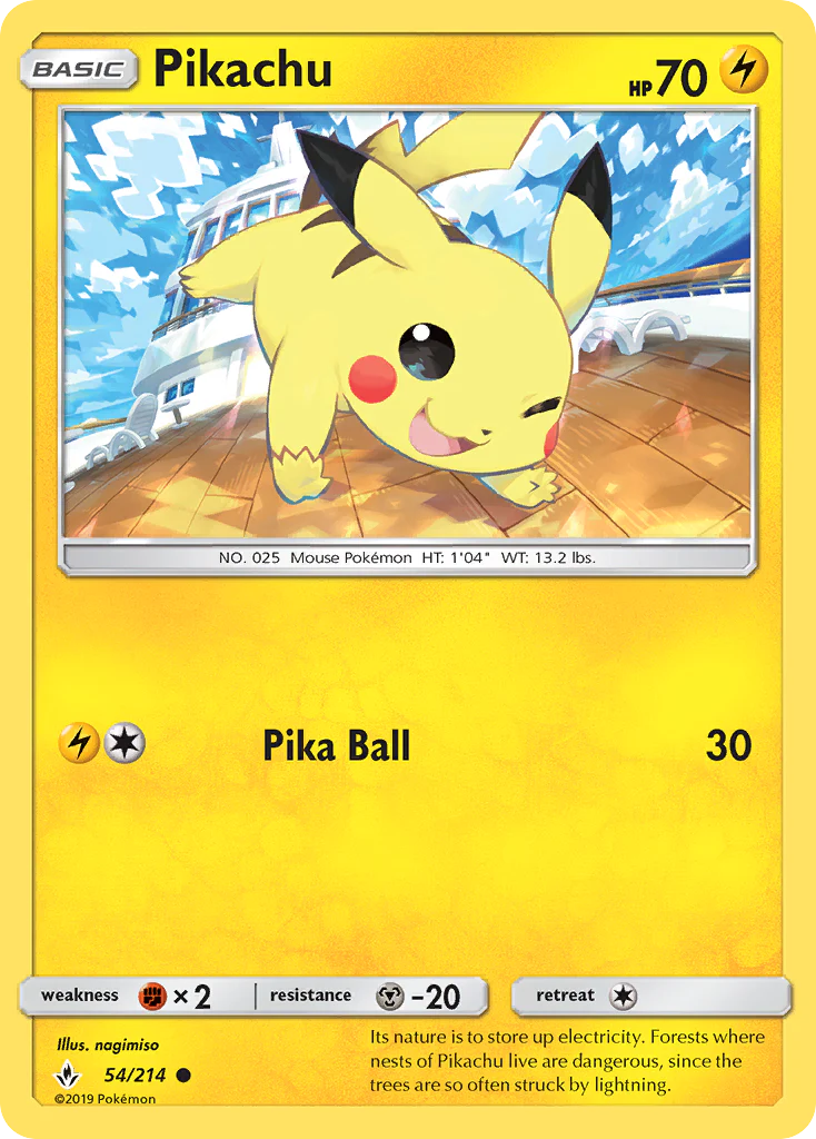 Pikachu (54/214) - Unbroken Bonds (UNB)