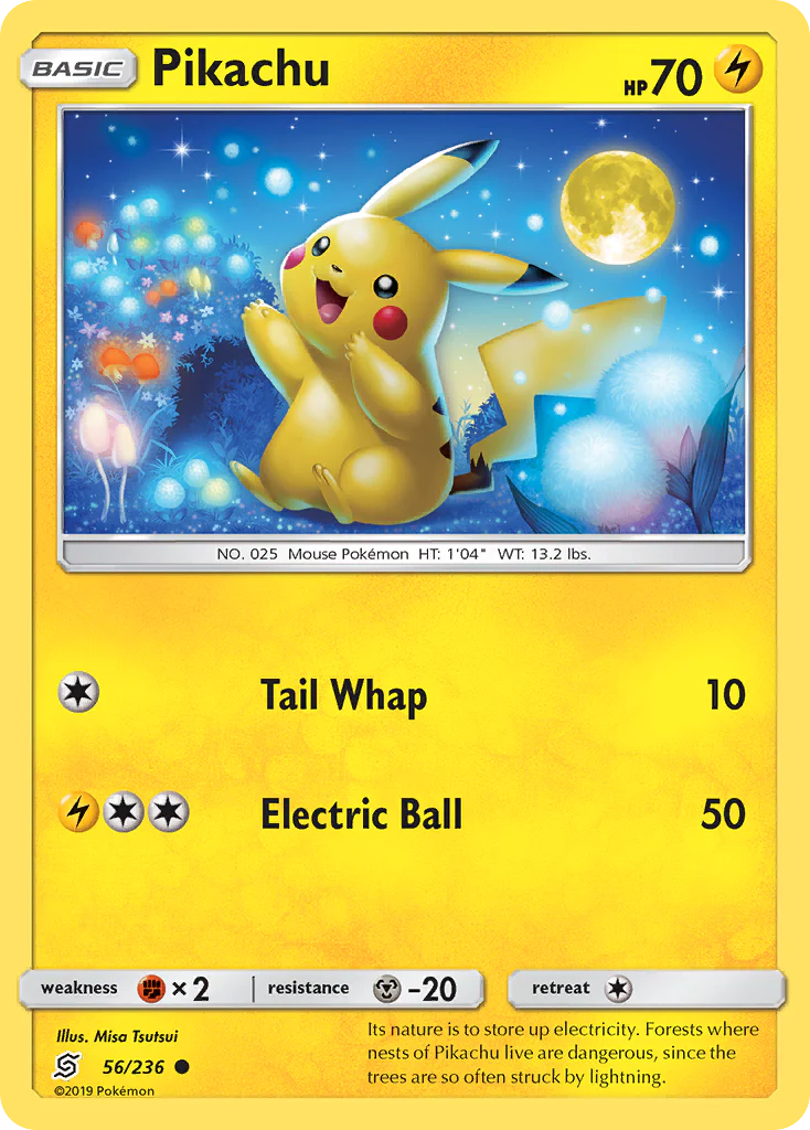 Pikachu (56/236) - [Reverse Holo] Unified Minds (UNM)