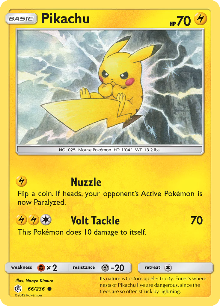 Pikachu (66/236) - [Reverse Holo] Cosmic Eclipse (CEC)