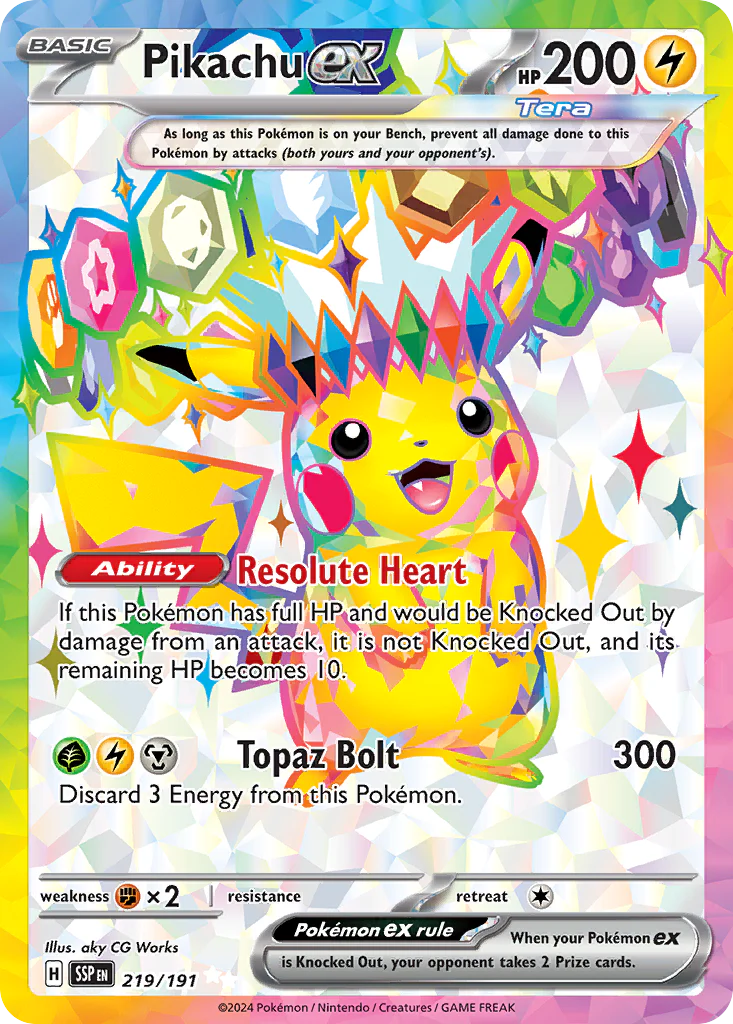Pikachu ex (219/191) - [Full Art] Surging Sparks (SSP)