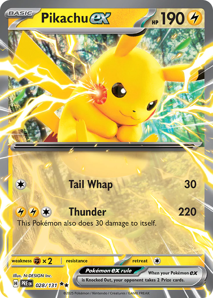 Pikachu ex (28/131) - [Holo Foil] Prismatic Evolutions (PRE)