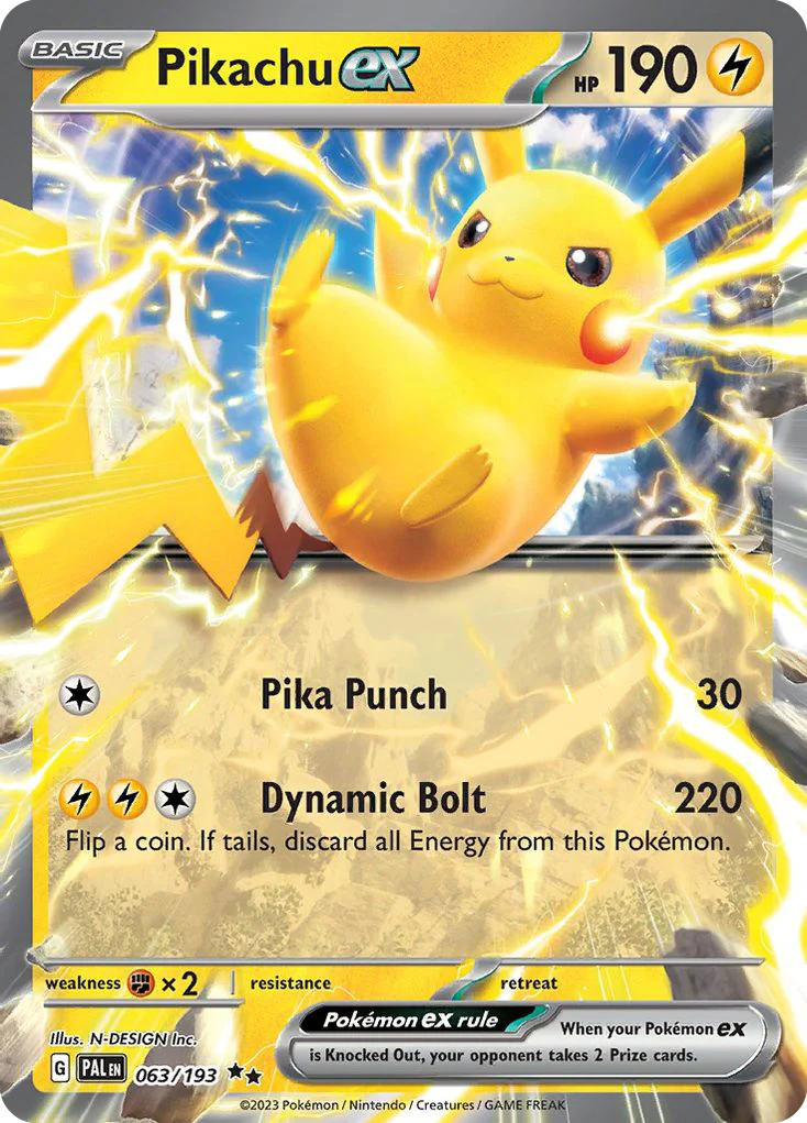 Pikachu ex (63/193) - [Holo Foil] Paldea Evolved (PAL)