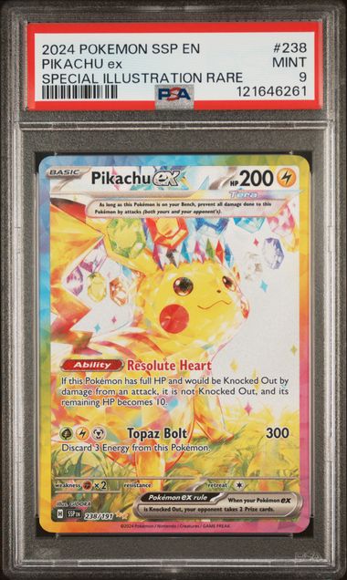 Pikachu Ex Special Illustration Rare #238 - [Graded PSA 9] Surging Sparks - Image 3