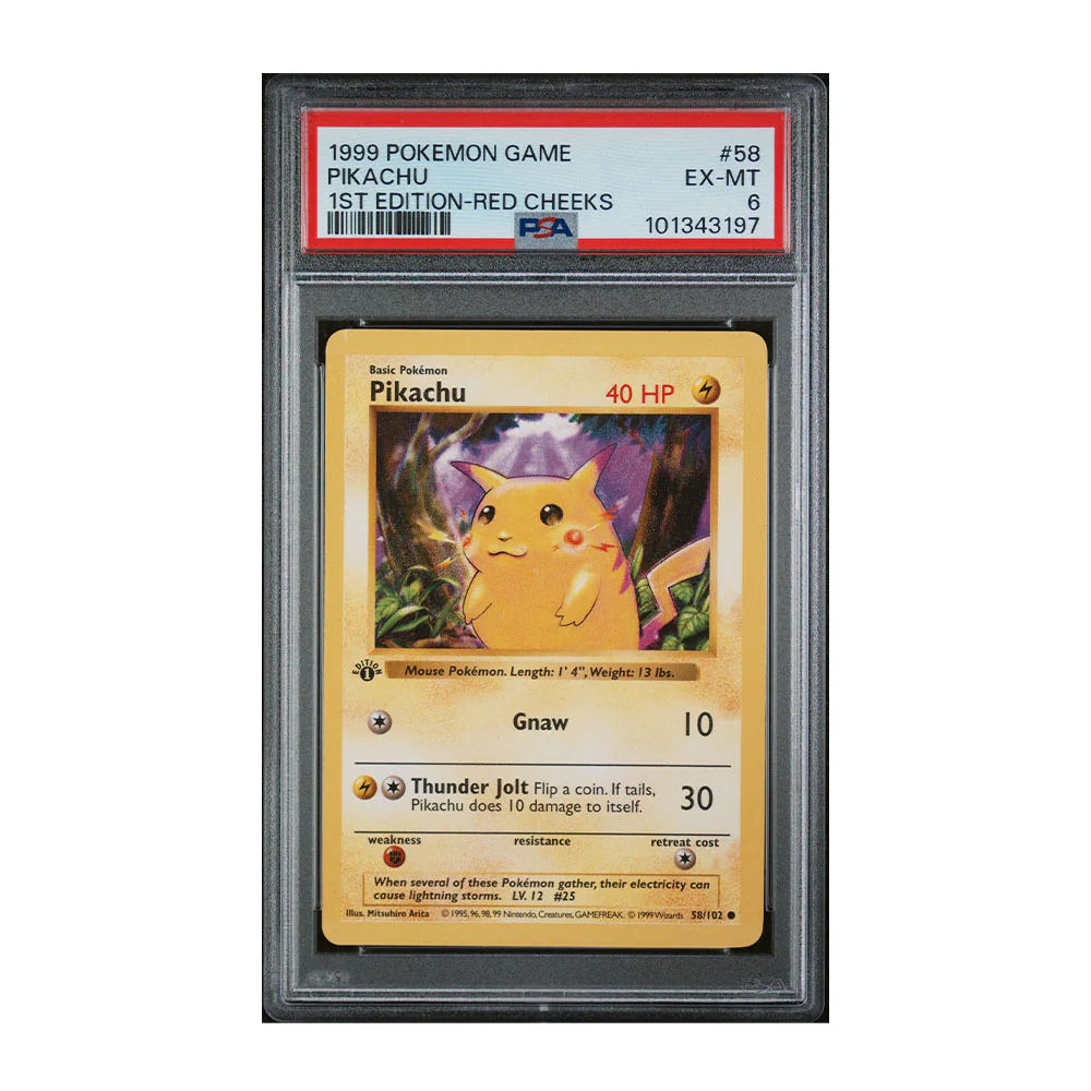 Pikachu (Red Cheeks) - [Graded PSA 6] - Base Set (Shadowless) (BSS)