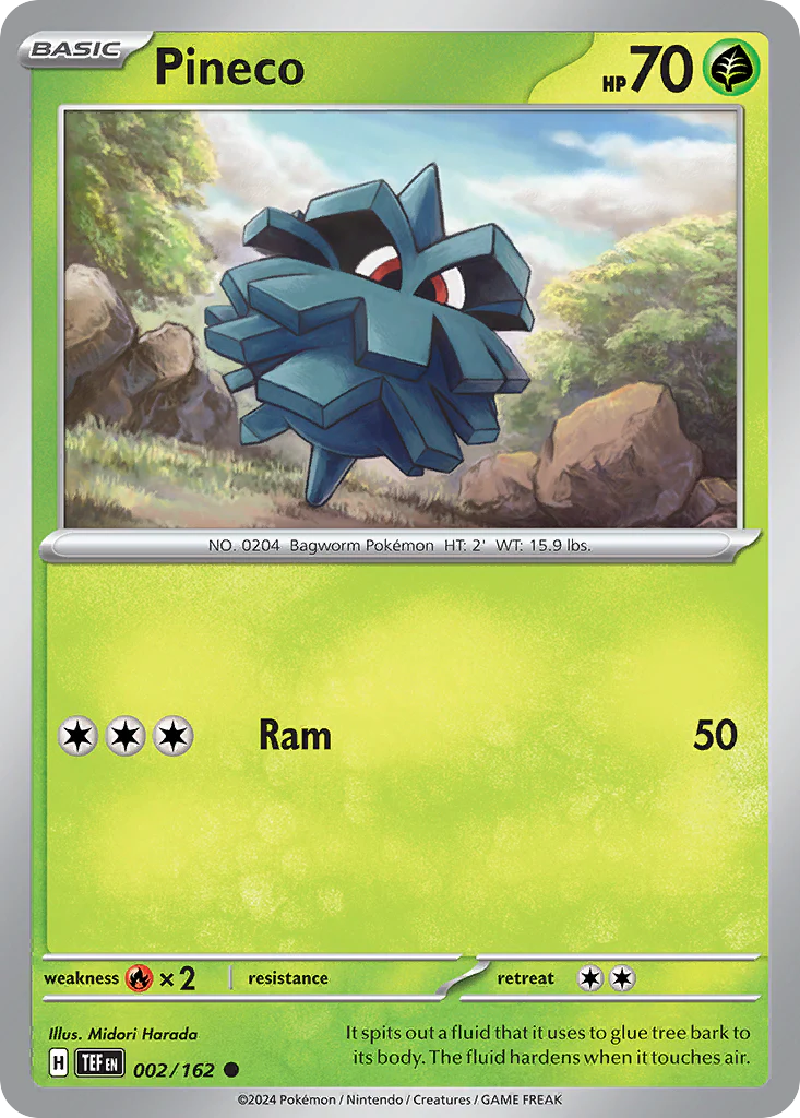 Pineco (2/162) - [Reverse Holo] Temporal Forces (TEF)