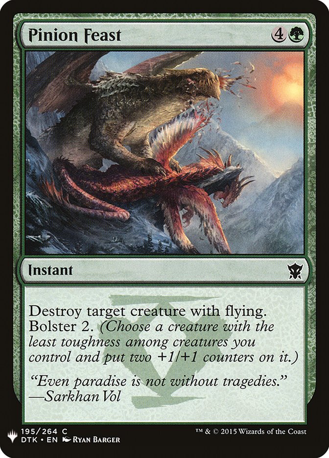 Pinion Feast - The List (PLST)