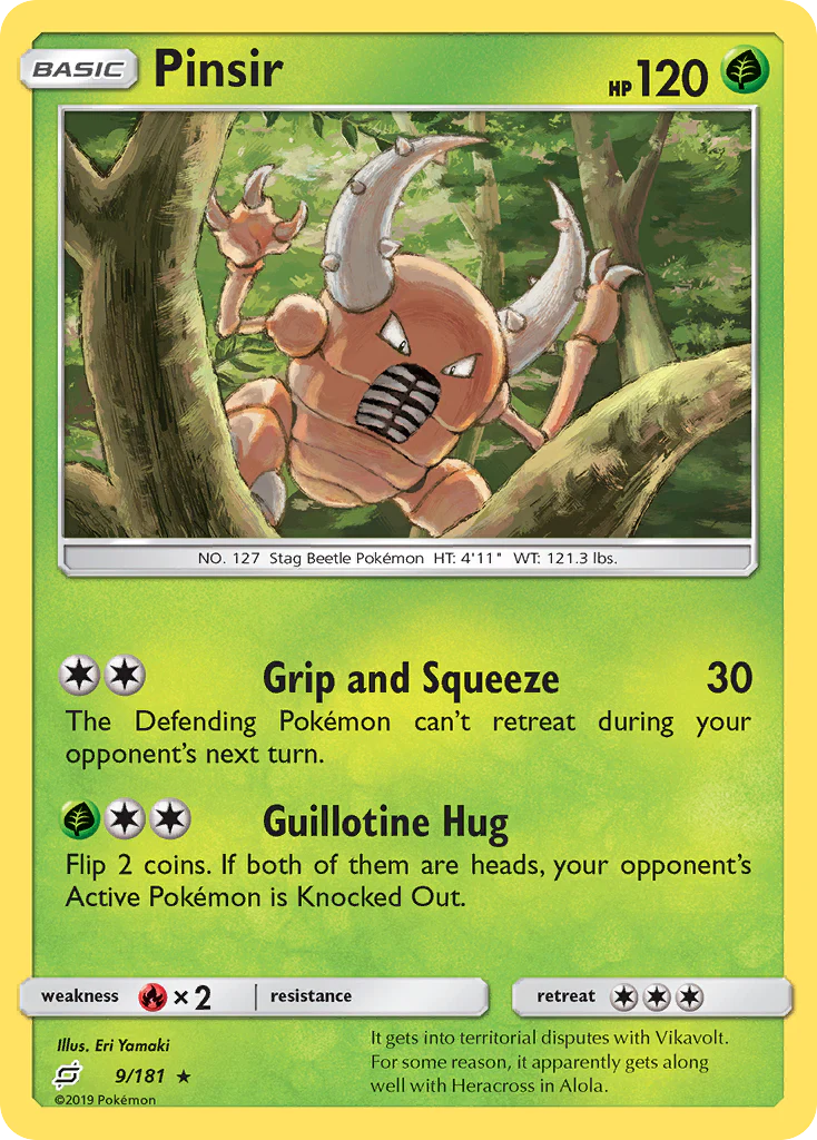 Pinsir (9/181) - [Reverse Holo] Team Up (TEU)