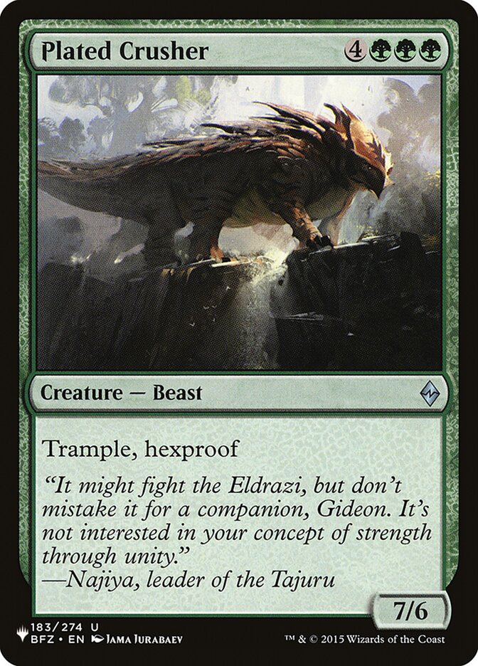 Plated Crusher - The List (PLST)