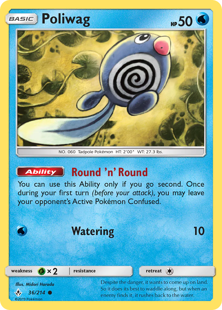 Poliwag (36/214) - [Reverse Holo] Unbroken Bonds (UNB)