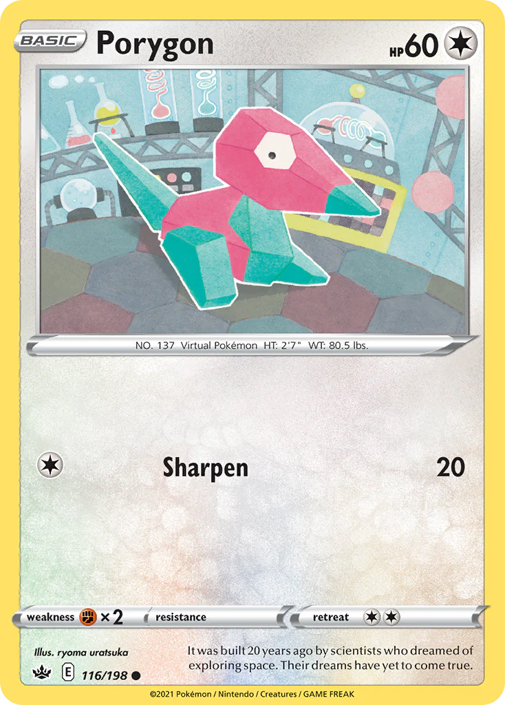 Porygon (116/198) - [Reverse Holo] Chilling Reign (CRE)