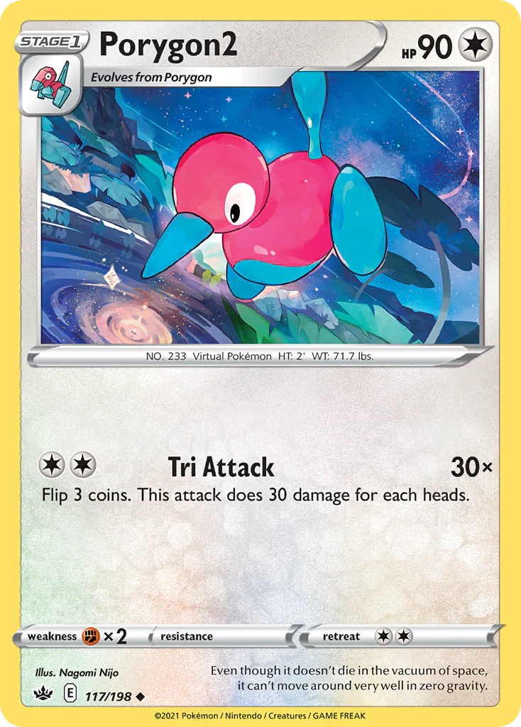 Porygon2 (117/198) - [Reverse Holo] Chilling Reign (CRE)