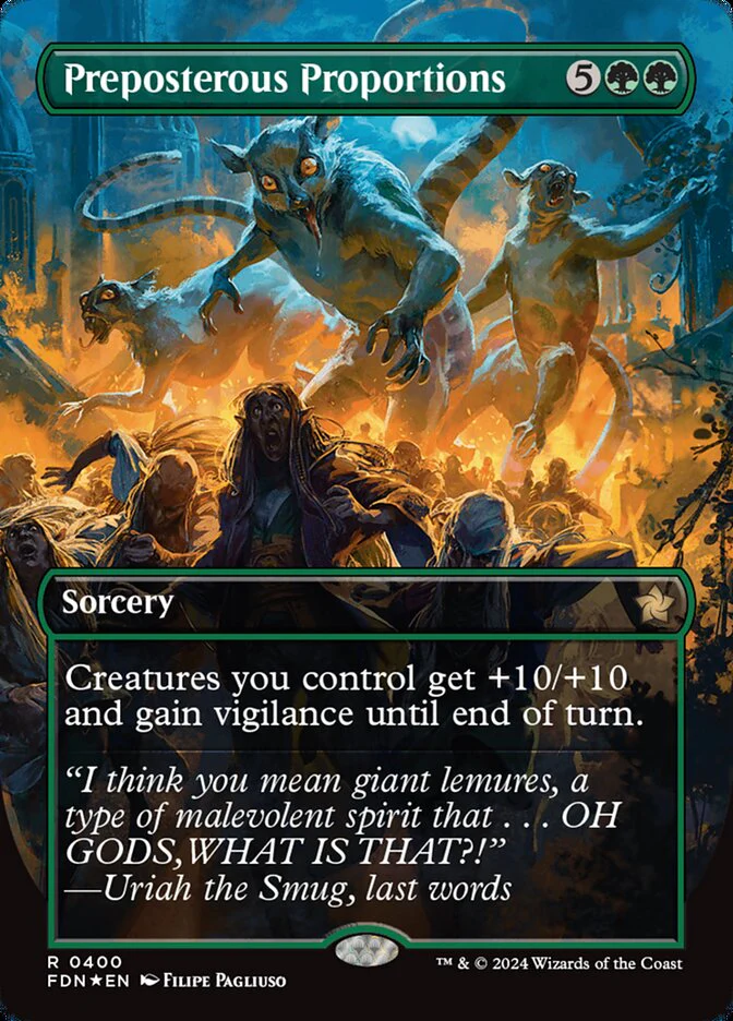 Preposterous Proportions - [Mana Foil, Borderless] Foundations (FDN)