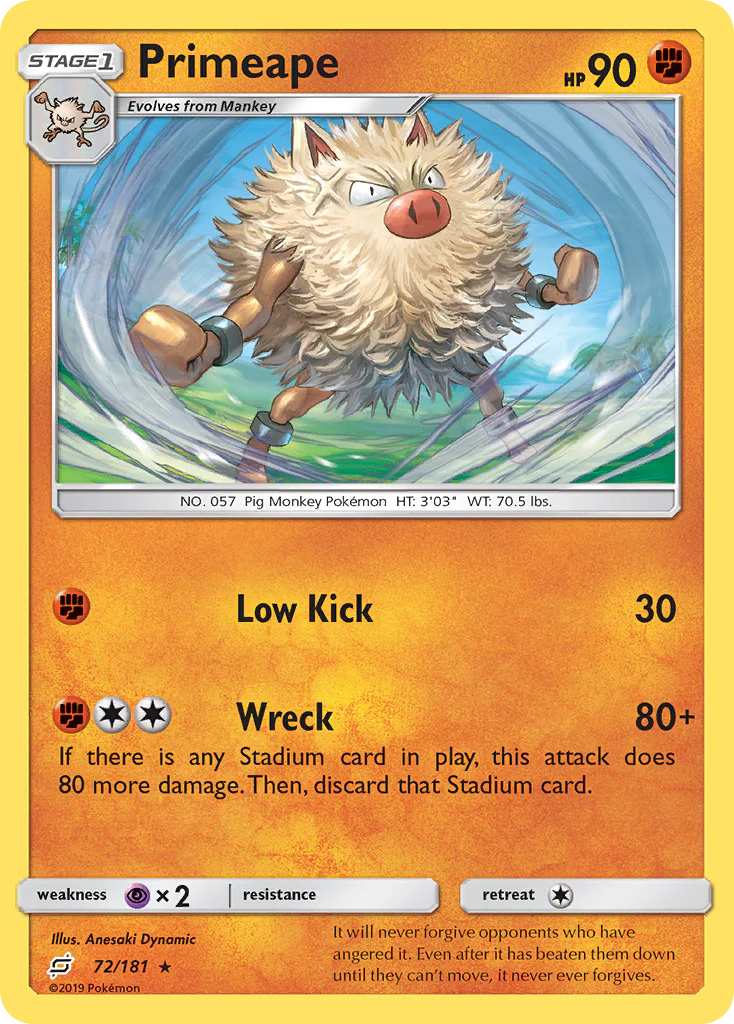 Primeape (72/181) - Team Up (TEU)