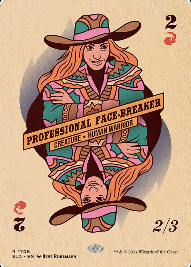 Professional Face-Breaker (1706) - [Foil, Borderless] Secret Lair Drop (SLD)