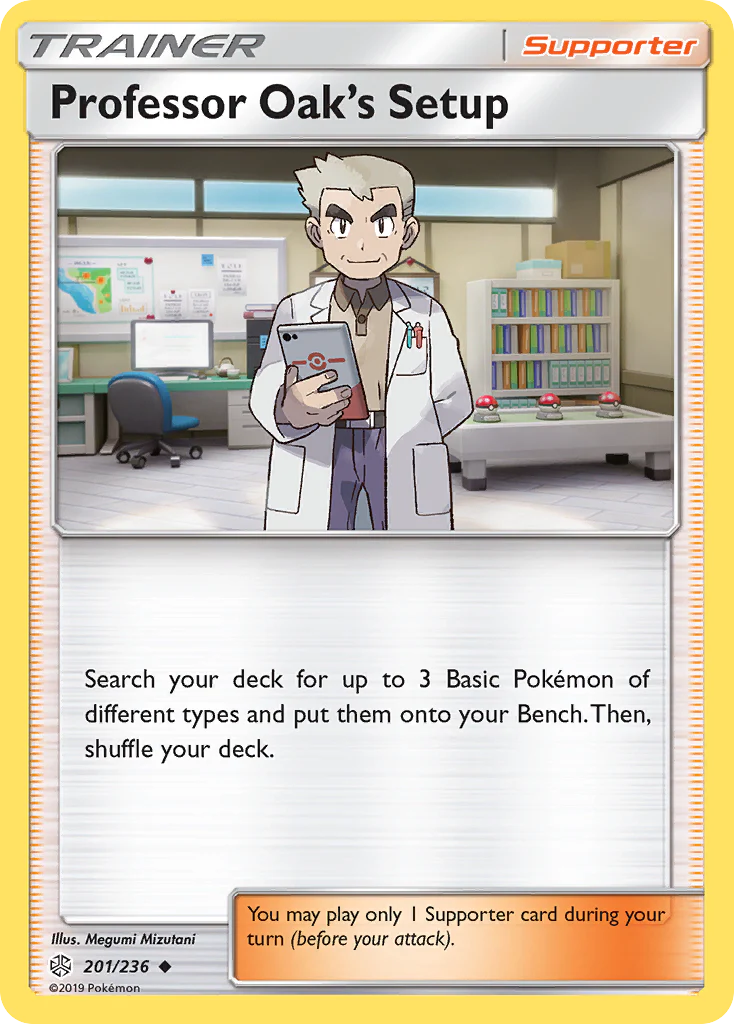 Professor Oak's Setup (201/236) - [Reverse Holo] Cosmic Eclipse (CEC)