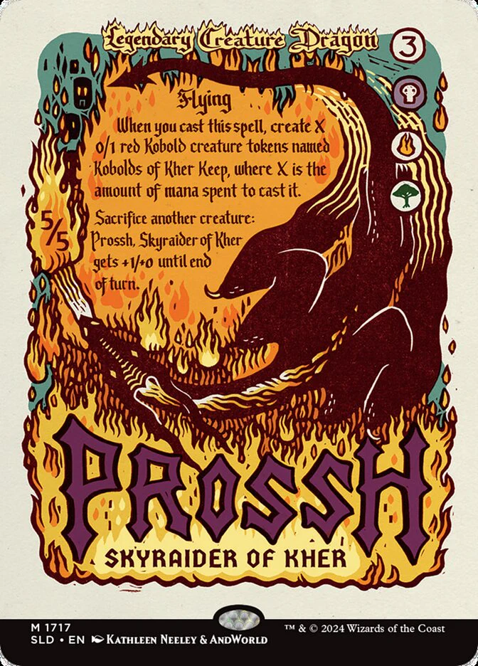 Prossh, Skyraider of Kher (1717) - [Borderless] Secret Lair Drop (SLD)