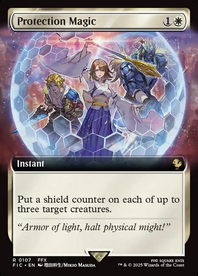Protection Magic (107) - [Foil, Extended Art] Final Fantasy Commander (FIC)