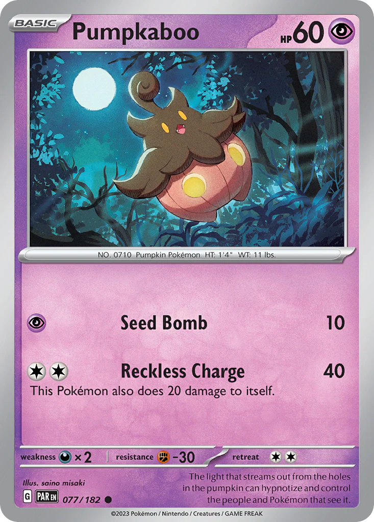 Pumpkaboo (77/182) - [Reverse Holo] Paradox Rift (PAR)