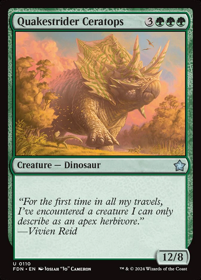 Quakestrider Ceratops - [Foil] Foundations (FDN)