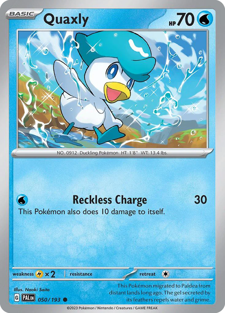 Quaxly (50/193) - [Reverse Holo] Paldea Evolved (PAL)
