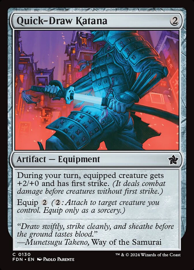 Quick-Draw Katana - [Foil] Foundations (FDN)