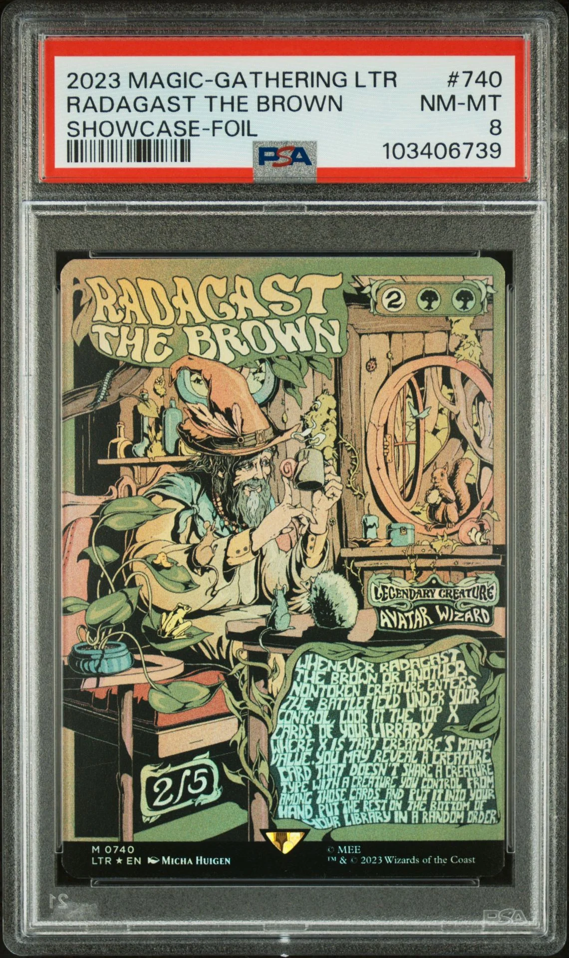 Radagast the Brown (Borderless Poster) - [Graded PSA 8] Universes Beyond: The Lord of the Rings: Tales of Middle-earth (LTR)