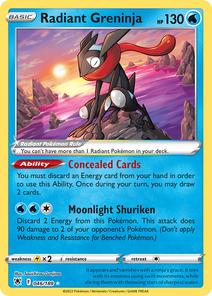 Radiant Greninja (46/189) - [Radiant Holo] Astral Radiance (ASR)