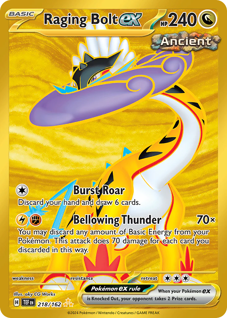 Raging Bolt ex (218/162) - [Gold Holo] Temporal Forces (TEF)