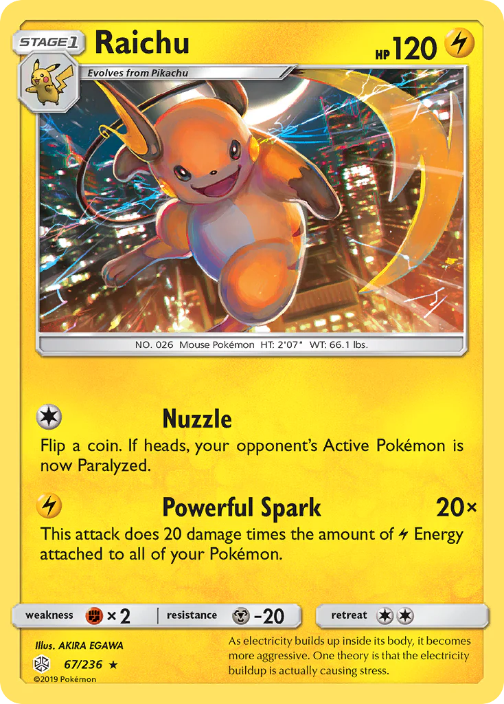 Raichu (67/236) - Cosmic Eclipse (CEC)