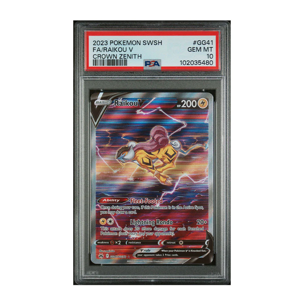 Raikou V [Holo, Graded PSA 10] - Crown Zenith: Galarian Gallery (CRZ:GG)
