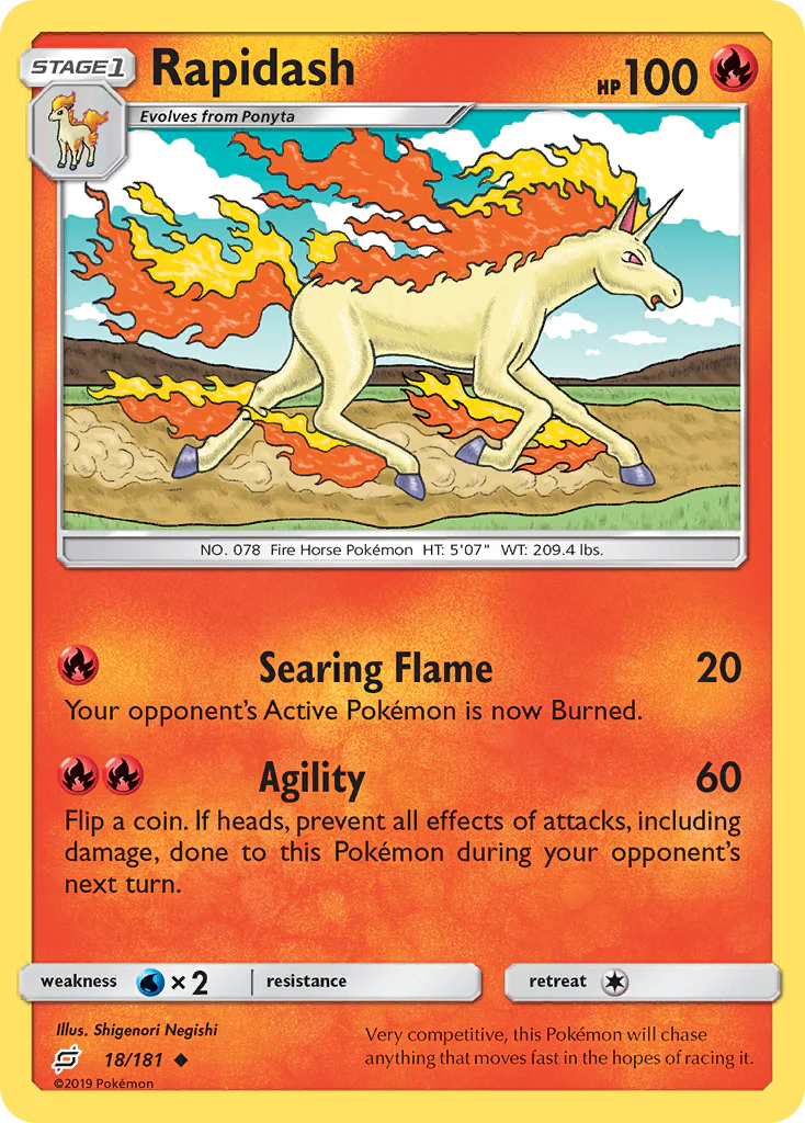 Rapidash (18/181) - [Reverse Holo] Team Up (TEU)