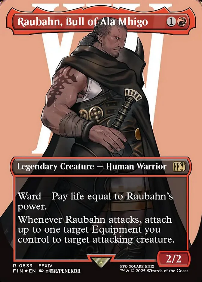 Raubahn, Bull of Ala Mhigo (533) - [Surge Foil, Borderless] Final Fantasy (FIN)