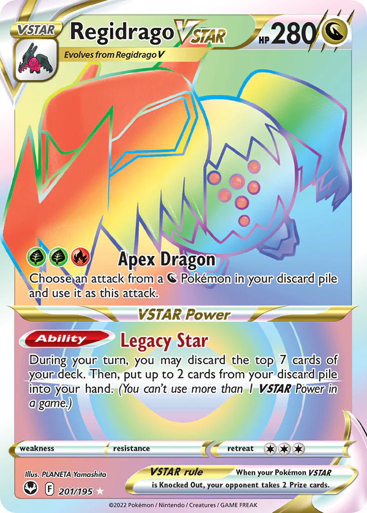 Regidrago VSTAR (201/195) - [Rainbow Holo] Silver Tempest (SIT)