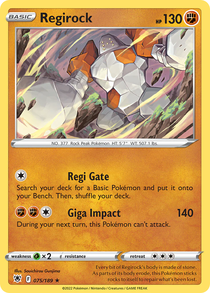 Regirock (75/189) - [Reverse Holo] Astral Radiance (ASR)