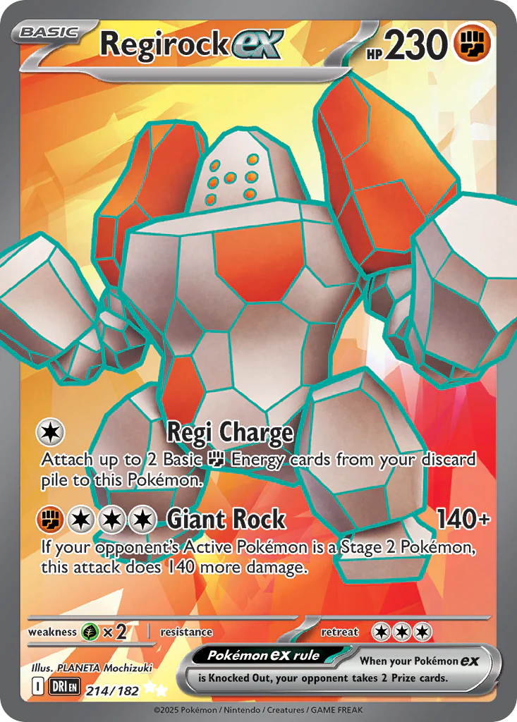Regirock ex (214/182) - [Full Art] Destined Rivals (DRI)