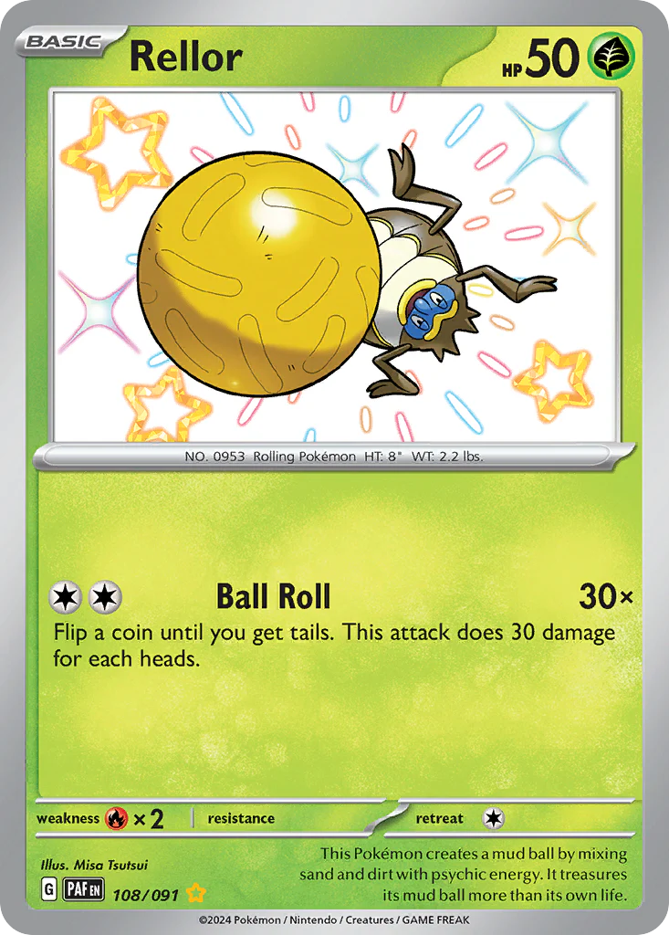 Rellor (108/91) - [Shiny Holo] Paldean Fates (PAF)