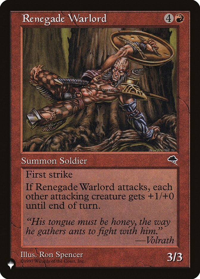 Renegade Warlord - The List (PLST)
