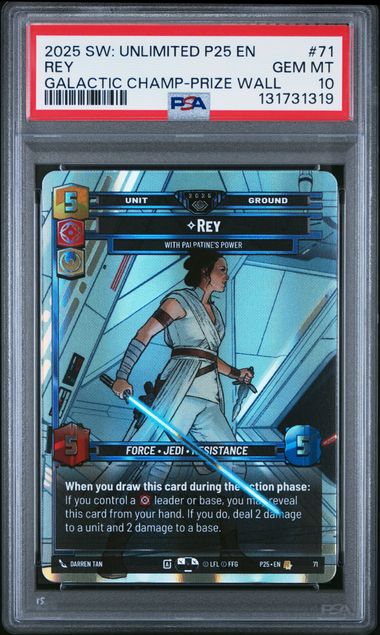 Rey #71 - [Graded PSA 10] Galactic Championship Prize Wall